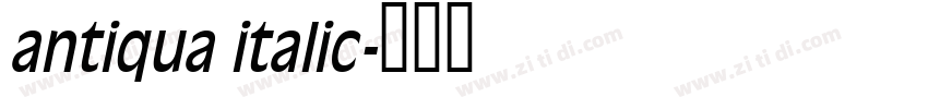 antiqua italic字体转换